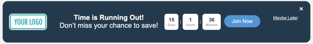 Countdown timer settings